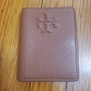 Tory Burch Thea Slim Brown Leather Wallet Bifold Mens
